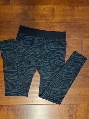 George Black Zebra-Print Leggings